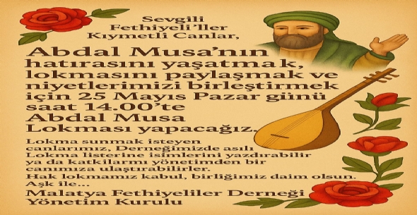 DUYURU: Abdal Musa Lokmas - Almanya Ober-Ramstadt